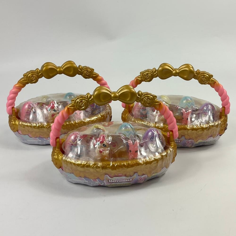 Hatchimals Family Spring Basket Easter Set Lot Of 3 With Figures Eggs Sealed